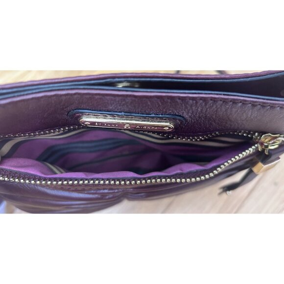 Vintage Etienne Aigner - Ruched Leather Crossbody - Burgundy - Picture 5 of 6